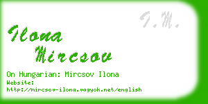 ilona mircsov business card